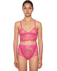 Off-White c/o Virgil Abloh Dessous-set Aus Spitze Mit Logo - Lila