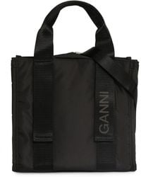 Ganni - Petit sac cabas en tissu technique recyclé - Lyst