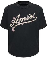 Amiri - Camiseta de jersey de algodón con logo - Lyst