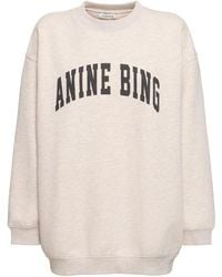 Anine Bing - Tyler Logo Cotton Blend Sweatshirt - Lyst