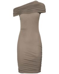 Rick Owens - Lola Draped Jersey Mini Dress - Lyst