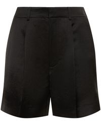 Ralph Lauren Collection - High Waist Linen Blend Shorts - Lyst