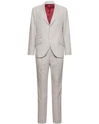 Brunello Cucinelli - Tartan Wool & Silk Suit - Lyst