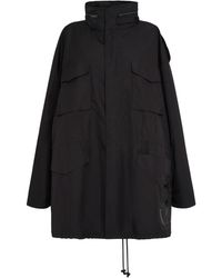 Maison Margiela - Cordura Oversize Hooded Coat W/ Pockets - Lyst