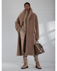 Ralph Lauren Collection Belted Shearling Coat - Brown