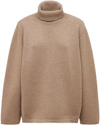 Totême - Maglia collo alto in lana e cashmere - Lyst