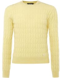 DSquared² - Cable Knit Mohair Blend Sweater - Lyst