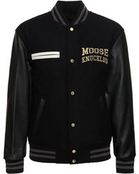 Moose Knuckles - Moose Varsity Bomber Jacket - Lyst