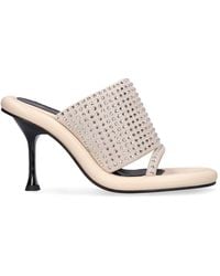 JW Anderson - 90Mm Bumper Leather & Crystal Mules - Lyst