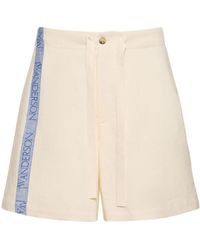 JW Anderson - Wide Linen & Cotton Shorts - Lyst