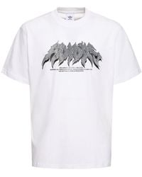 adidas Originals - Flames Logo Cotton T-shirt - Lyst