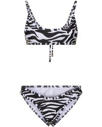 The Attico - Printed Lycra Bikini Set - Lyst