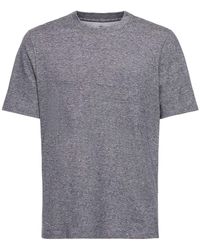 Brunello Cucinelli - Camiseta de jersey lino y algodón - Lyst