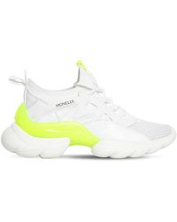 Moncler Sneakers En Mesh Et Cuir 30 Mm - Blanc