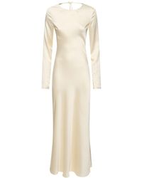 WeWoreWhat - Open Back Satin Long Dress - Lyst