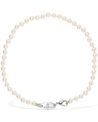 Vivienne Westwood Collier en fausses perles man stuart - Blanc