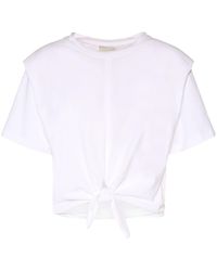 Isabel Marant - Zelikia Self-Tie Cotton T-Shirt - Lyst