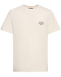 A.P.C. - Camiseta de jersey de algodón orgánico con logo - Lyst