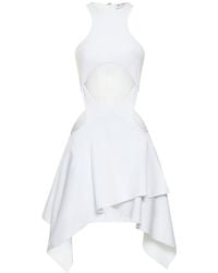 The Attico - Magnolia Ribbed Cotton Jersey Mini Dress - Lyst