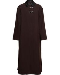 Nanushka - Zofia Waxed Cotton Blend Long Coat - Lyst