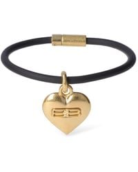 Balenciaga - Bracelet En Laiton À Pendentif Cœur Bb Icon - Lyst
