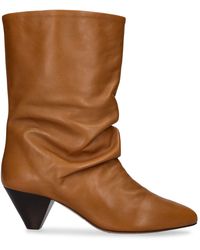 Isabel Marant - 55Mm Reachi Leather Ankle Boots - Lyst