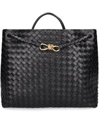 Bottega Veneta - Large Andiamo Leather Top Handle Bag - Lyst