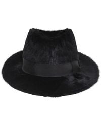 Dolce & Gabbana Fedorahut Aus Kaninchenfellfilz - Schwarz