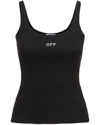 Off-White c/o Virgil Abloh - Tank top off stamp in misto cotone - Lyst