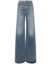 KHAITE - Donna Jeans Dritti Dane A Vita Alta - Lyst