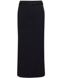 16Arlington - Delta Wool Blend Long Skirt W/ Belt - Lyst