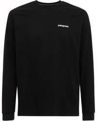 Patagonia - P-6 Logo Recycled Cotton Blend T-shirt - Lyst