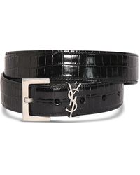 Saint Laurent - Multicolored Cocco Print Silk Belt For - Lyst