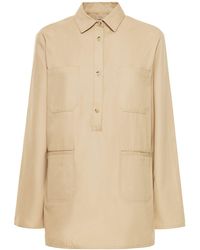 Totême - Cotton Twill Shirt W/Pockets - Lyst