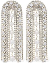 Rosantica - Megeve Crystal & Pearl Earrings - Lyst