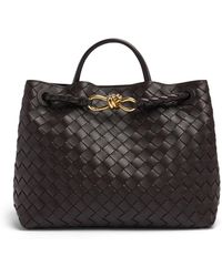 Bottega Veneta - Medium Andiamo Leather Top Handle Bag - Lyst