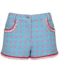Moschino Synthetik Shorts in Colour-Block-Optik in Blau Damen Bekleidung Kurze Hosen Mini Shorts 