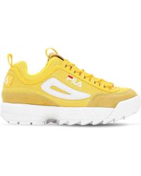 mustard yellow fila shoes