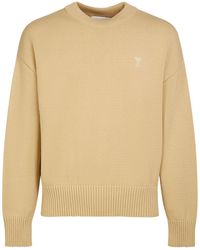 Ami Paris - Adc Cotton & Wool Crewneck Sweater - Lyst