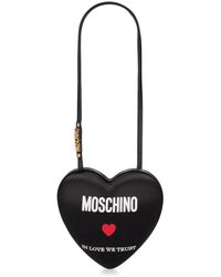 Moschino - Borsa heartbeat in raso - Lyst