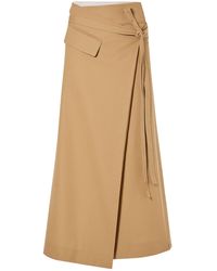 Sportmax - Deserto Cotton Gabardine Maxi Wrap Skirt - Lyst