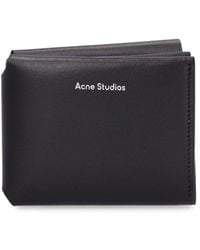 Acne Studios - Faltbare Brieftasche Aus Leder - Lyst