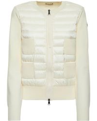 Moncler - Padded Virgin Wool Zip-Up Down Cardigan - Lyst