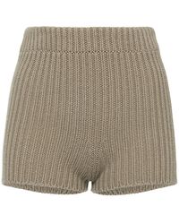Max Mara - Acceso1234 Cotton Rib Knit Shorts - Lyst
