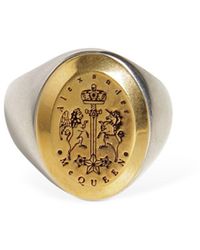 Alexander McQueen Anillo De Sello - Metálico