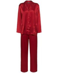 La Perla Pijama de satén de seda - Rojo