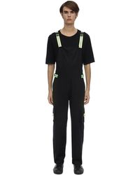 Jaded London Cotton Overalls W/ Reflective Buckles - Black