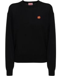 KENZO - Boke Flower Crest Logo Wool Sweater - Lyst