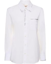 Marni - Cotton Poplin Regular Shirt W/ Stitching - Lyst