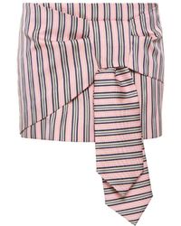DSquared² - Striped Jacquard Knotted Mini Skirt - Lyst